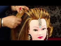 Braided Updo Hairstyle For Medium Long Hair Tutorial Prabha Makeover Youtube Long Hair Tutorial Braided Hairstyles Updo Hair Videos
