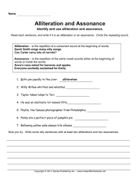 Alliteration Assonance Alliteration Sound Devices In Poetry Fun Writing Activities