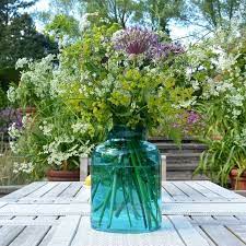 Couronne company g5531 large french country glass vase, 9.5 inch tall, 1 piece, 9.5, clear. Large Turquoise Glass Vase Everything Turquoise
