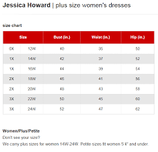 Jessica Howard Dresses Plus Size Chart Via Macys In 2019