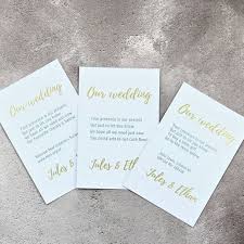 A Polite Way To Let Your Wedding Guests Know What Gift You D Like Cash Store List Or A Donation To Your Favou Honeymoon Wish In Lieu Of Gifts Invitation Set