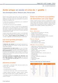 Pdf Acide Urique En Exces Et Crise De Goutte