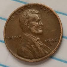 1944 s error lincoln wheatback penny one cent invb102