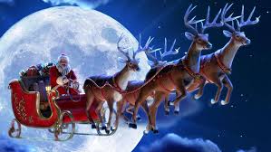 The commonly cited names of the eight fictional reindeer are dasher, dancer, prancer, vixen, comet, cupid, donder and blitzen. Santa S Sleigh Ride Atmosfx Digital Decorations