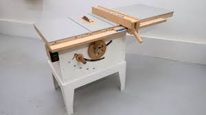 Push the red button on the blade guard and lift off. Building A Real Wooden Table Saw Hackaday
