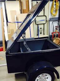 Here is a motorcycle trailer that was used to pull behind a goldwing! Hand Made Wood And Fibreglass Trailer To Pull Behind A Motorcycle Motorcycle Trailer Cargo Trailers Pontoon Houseboat