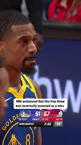 NBA announced that De’Anthony Melton was assessed an incorrect missed free  throw and the final score of the game has been changed from a 139-104  Warriors win to 140-104 #nba #nbabasketball #basketball