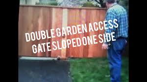 Drill a hole in the side of the waterproof enclosure for a power cable and the linear this is all the gate settings. How To Build Double Garden Gate Slope One Side Cedar Treated Wood Youtube