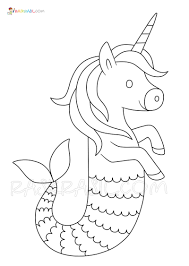 Ausmalbilder Meerjungfrau Mit Einhorn Coloring And Drawing