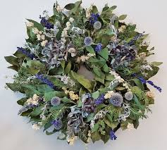 Maybe you would like to learn more about one of these? Dried Hydrangea Larkspur Echinops Wreath Pottery Barn
