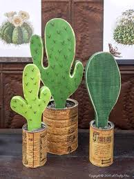 Several varieties can be grown as houseplants and each is its chubby body looks similar to a sand dollar. Easy Diy Wooden Cacti A Crafty Mix