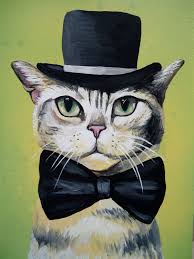 Items Similar To Cat In Top Hat And Bow Tie Original Painting By Amy Yeager North Carolina Pet Portraitist O Cats Illustration Cat Art Illustration Cat Artwork