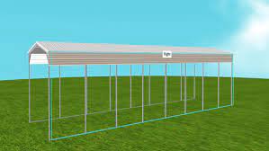 12x40 Vertical Steel Rv Carport Amb