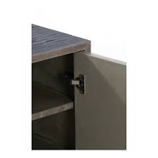 Light & Living Dede Grey Leather Sideboard