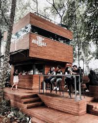 Located In The Heart Of Jakarta It S Inside The Ministry Of Environment And Forest But I Could Easily Modern Coffee Shop Coffee Shop Design Small Coffee Shop