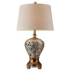 Ore International Langi 25 In Silver Brown Table Lamp K 4291t The Home Depot Table Lamp Lamp Table Lamps Living Room