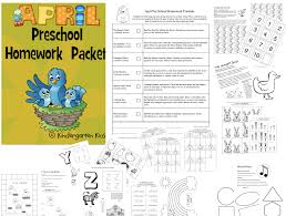 What to expect from the preschool years. April Preschool Homework Packet Kindergarten Kiosk