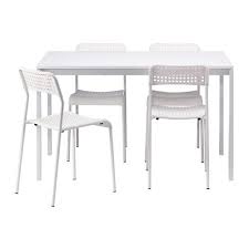 Melltorp Adde Table And 4 Chairs White Ikea In 2020 White Dining Room Sets Ikea Table Ikea