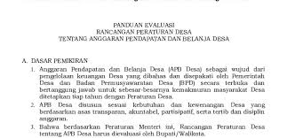 Peraturan menteri dalam negeri republik indonesia nomor 110 tahun 2016 tentang badan permusyawaratan desa (berita negara republik indonesia tahun 2017 nomor 89) Contoh Sk Camat Tentang Tim Evaluasi Apbdes Masnurul