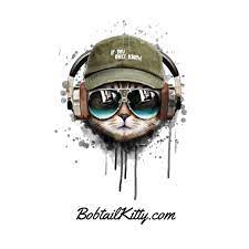 Bobtail Kitty Blog The Best Place For Cat Themed Things Watercolor Cat Cat Sunglasses Music Illustration