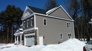 Charter Oak Storm Vinyl Siding Ranch Style Homes Manufactured Stone Veneer House Exterior