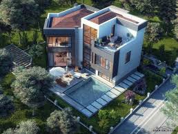 فيلا فخمة سوبر ديلوكس 5 غرف نوم 5 حمامات صالون و مطبخ مساحة الأرض 500 مترمربع Architecture House Square House Plans House Styles