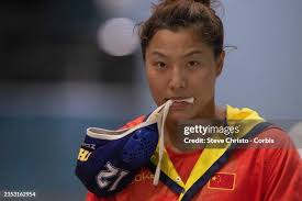 Sienna Green of Australia looks for support during the International...  News Photo