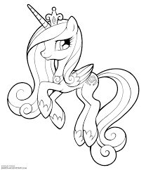 Beautiful unicorn with rainbow in background. Princess Cadance By Lcibos Unicorn Coloring Pages My Little Pony Unicorn My Little Pony Coloring