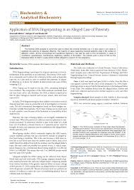 Dna profiling, dna testing, dna examination, genetic profile, dna distinguishing proof, genetic fingerprinting, and genetic investigation the process of dna fingerprinting. Pdf Application Of Dna Fingerprinting In An Alleged Case Of Paternity