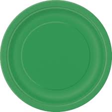 Arrange paper plates around the table to create colorful place settings, or simply pop a stack on the end of the buffet. Emerald Green Plates 22cm X 16