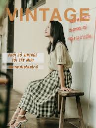 Phối đồ vintage với váy midi | Bộ sưu tập do Phương Thảo đăng | Lemon8