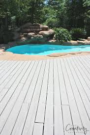 Concrete can be fairly inexpensive compared to other options. Best Paints To Use On Decks And Exterior Wood Features Wood Pool Deck Pool Deck Paint Painted Pool Deck