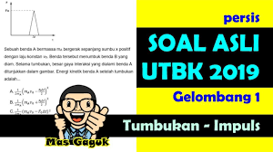 Jika partikel bergerak potensial u(x) = — x2 x osilasi kecil di sekitar titik setimbangnya, nilai periodanya adalah sebuah partikel bermassa m bergerak satu dimensi dengan dipengaruhi suatu gaya Pembahasan Soal Utbk Fisika 2019 Mirip Soal Asli Impuls Tumbukan E Kinetik Youtube