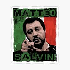 Lo sguardo greve, matteo salvini pare assorto in una telefonata che cambierà le sorti della giornata. Salvini Stickers Redbubble