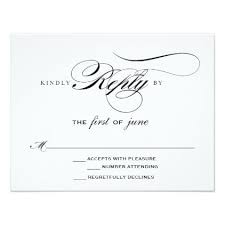 Invited guests should send back the rsvp cards within the timeframe specified on the invitation. Elegant Wedding Rsvp Zazzle Com Rsvp Wedding Cards Wedding Rsvp Wording Rsvp Wording
