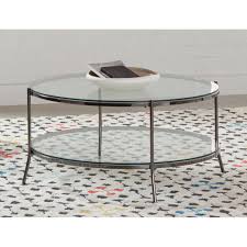 Well then lets make a new base for it! Black Nickel And Clear Glass Top Round Coffee Table