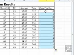 Ms Excel 2010 Tutorial Use A Formula To Rank Scores In Excel