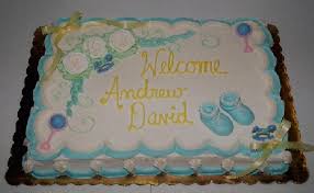 Please post pictures of baby shower cakes or cakes that would be appropriate for a baby shower. Baby Shower Sheet Cakes Half Sheet Baby Shower Cake Baby Shower Sheet Cakes Baby Shower Cakes Vintage Cake