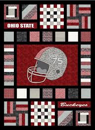 Team Spirit Quilt Kit Ohio State Buckeyes Sports Quilts Football Quilt Quilt Patterns