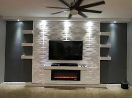 Some can be hung on a wall for a trendy look, while others are more traditional insert styles. Electric Led Fireplace Insert 40 Inch Living Room Design Modern Fireplace Tv Wall Tv Wall Decor