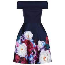 Check spelling or type a new query. Ted Baker Nersi Floral Print Dress 245 Liked On Polyvore Featuring Dresses Blue Off The S Flower Print Dress Floral Print Dress Off Shoulder Floral Dress
