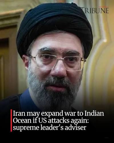 Iran may expand the Middle East war to the Indian Ocean if the US or Israel attacks again, said an adviser to Supreme Leader Ayatollah Mojtaba Khamenei. “We do not know what