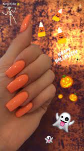 Pinterest Xochampagneox Instagram Xochampagne Snapchat Champagneox Kylie Nails Orange Acrylic Nails Orange Nails