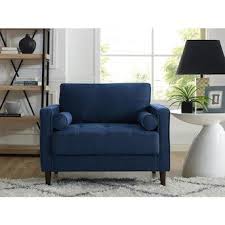 Lifestyle Solutions Casual Navy Blue Accent Chair Lowes Com In 2020 Large Armchair Blue Accent Chairs Blue Armchair