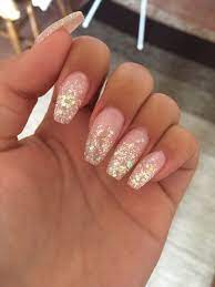 Pin By Emily Townsend On Summer Nails Short Acrylic Nails Designs Gold Glitter Nails Pink Nails
