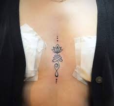 3 Reasons Why People Like Unalome Lotus Tattoo Sternum Unalome Lotus Tattoo Sternum Chest Tattoos For Women Unalome Tattoo Sternum Tattoo