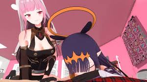 Mori Pushes Inas Head for a Full Deepthroat