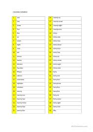 Cardinal Numbers 1 100 Ordinal Numbers Number Worksheets Numbers 1 100