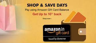 • amazon gift cards (gcs) are issued by the qwikcilver solutions private limited (qwikcilver). Flat 10 Cashback On Shopping With Amazon In Gift Card