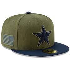 Youth New Era Olive Navy Dallas Cowboys 2018 Salute To Service Sideline 59fifty Fitted Hat Salute To Service Fitted Hats New Era
